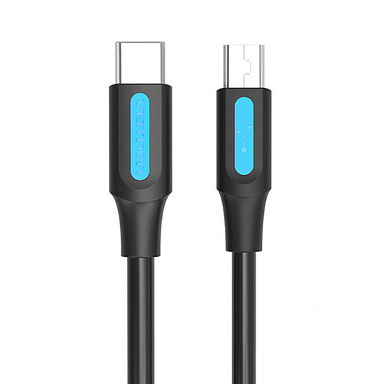 USB-C 2.0 - Mini-B 2A kábel, 1 m Vention COWBF fekete