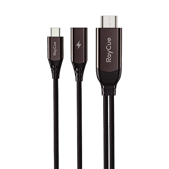 USB-C-HDMI 2.1 4k30Hz RayCue kábel, 2m fekete (YG-CB109-2M)