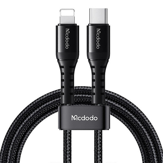 USB-C kábel a Lightning Mcdodo CA-5630-hoz, 36 W, 0,2 m fekete