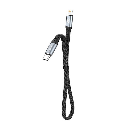 USB-C-Lightning Dudao 20 W PD 0,23 m-es kábel, fekete (L10P)