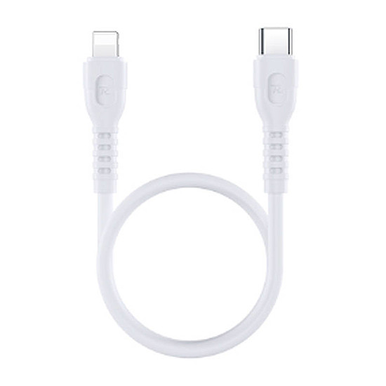 USB-C-lightning Remax Ledy kábel, RC-C022, 30cm, 20W, fehér (RC-C022 white C-L)