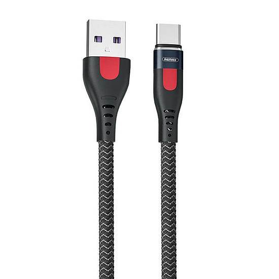 USB-C Remax Lesu Pro kábel, 1m, 5A, fekete (RC-188a)