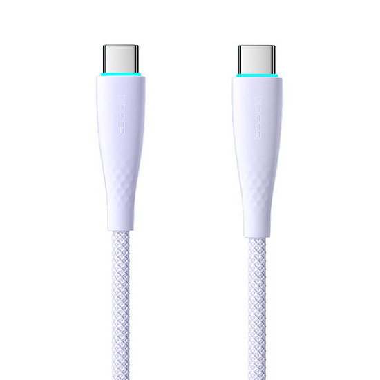 USB-C-USB-C kábel Toocki TXCTT1-BMH01-P, 1m, PD, FC 100W lila (TXCTT1- BMH01-P)