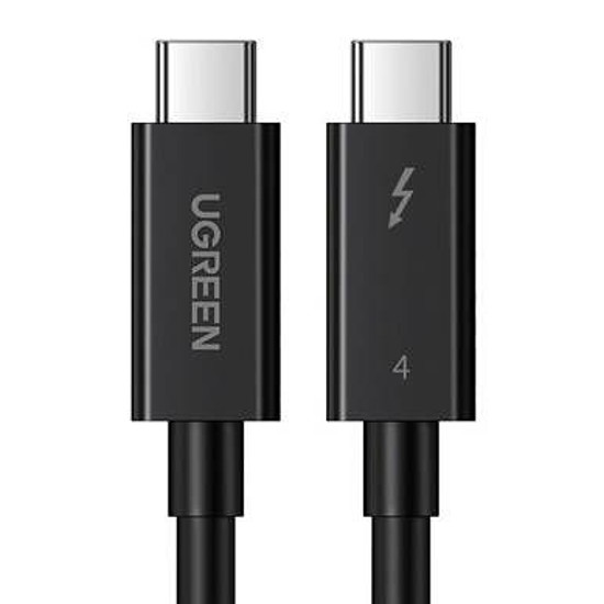 USB-C-USB-C kábel UGREEN US501, Gen3, 100 W, 4K, 0,8 m, fekete (30389)