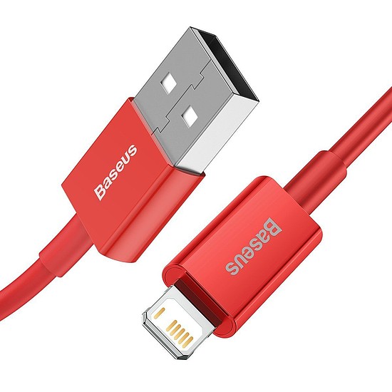 USB-kábel a Lightning Baseus Superior sorozathoz, 2,4 A, 1 m, piros (CALYS-A09)