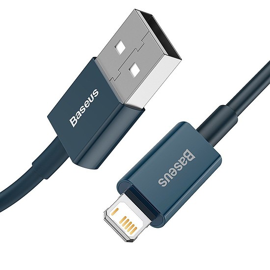 USB-kábel a Lightning Baseus Superior sorozathoz, 2,4A, 1 m, kék (CALYS-A03)