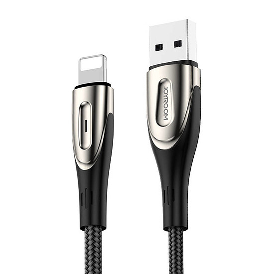 USB-kábel a Lightning Joyroom Sharp S-M411 2,4A, 3 m-hez, fekete (S-M411 Lightning 3m)