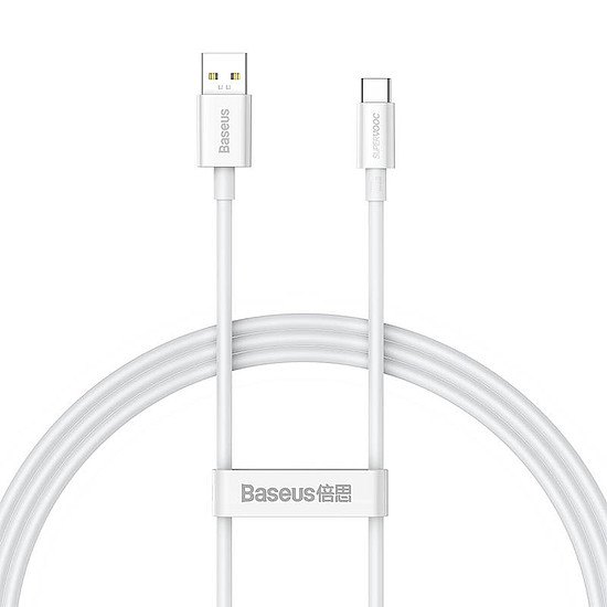 USB kábel a USB-C Baseus Superior sorozathoz, 65 W, PD, 1m, fehér (CAYS000902)