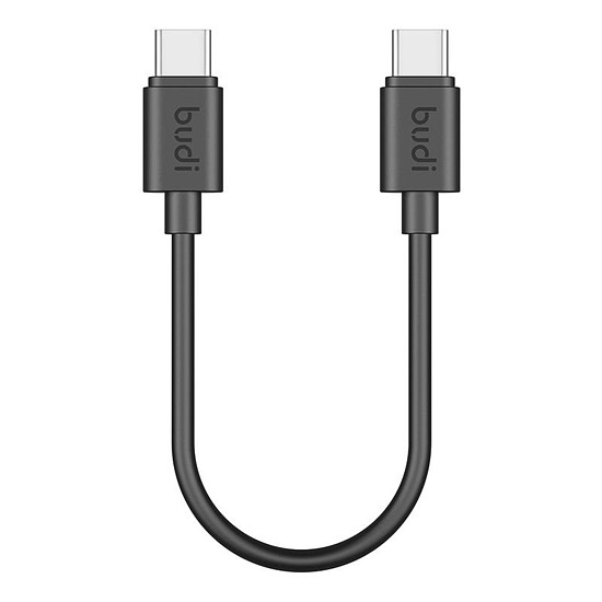 USB kábel Budi 65W 25cm, fekete (023TT025)