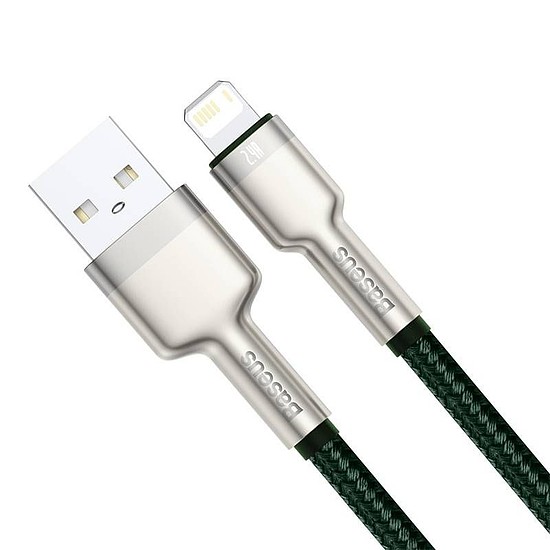 USB-kábel Lightning Baseus Cafule-hez, 2,4A, 1m, zöld (CALJK-A06)