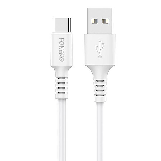 USB-kábel USB C Fonenghez, x85 3A gyorstöltés, 1 m, fehér (X85 Type-C)