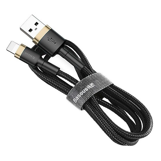 USB Lightning Baseus Cafule 1,5A 2 m-es kábel, arany-fekete (CALKLF-CV1)