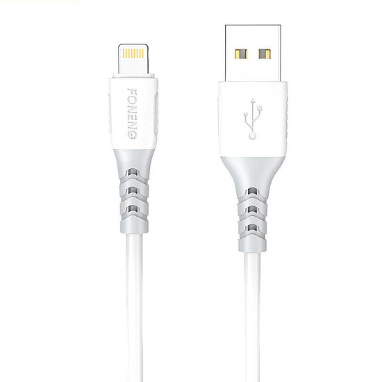 USB-Lightning kábel Foneng X66, 20W, 3A, 1m, fehér (X66 iPhone)