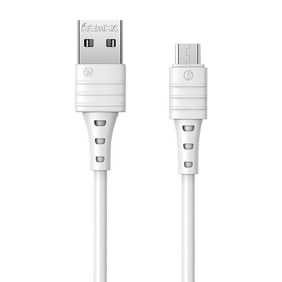 USB Micro Remax Zeron kábel, 1m, 2,4A, fehér (RC-179m white)