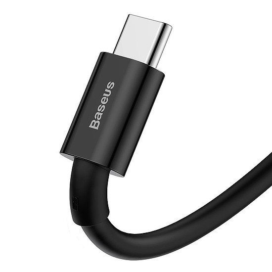 USB-USB-C Baseus Superior sorozatú kábel, 66 W, 1 m, fekete (CATYS-01)