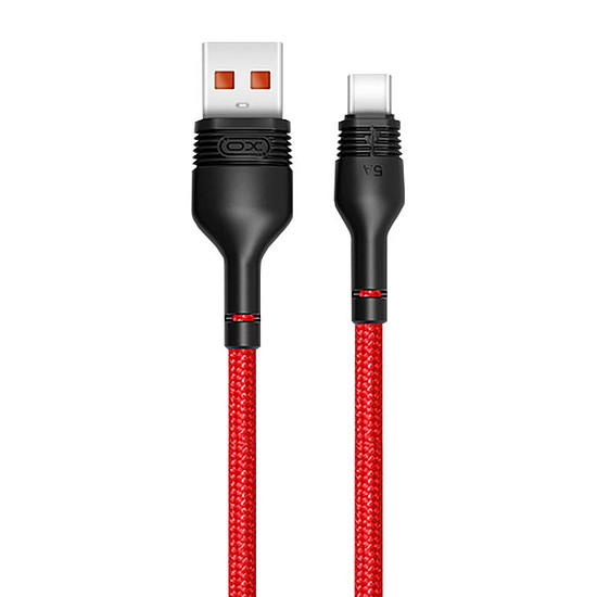 USB-USB-C kábel XO NB55 5A, 1m, piros