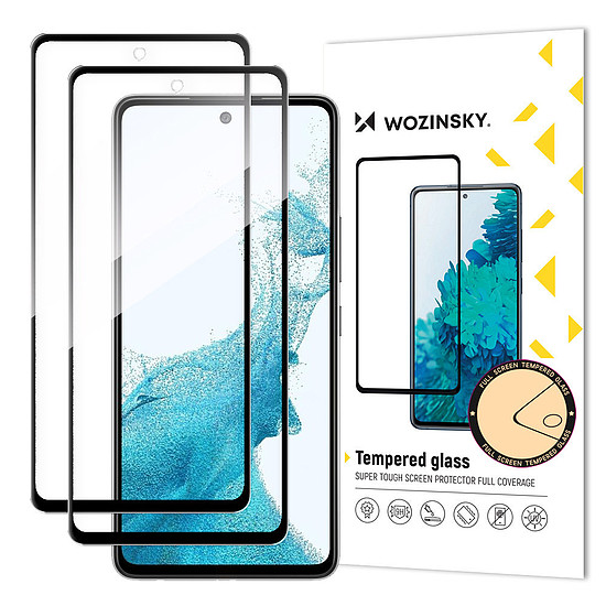 Wozinsky 2x szett Super Tough, teljes ragasztós edzett üveg teljes képernyős tokkal barát Samsung Galaxy A53 5G fekete