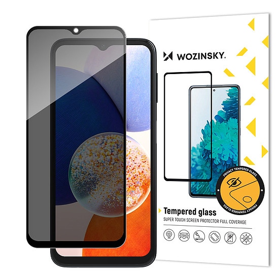 Wozinsky adatvédelmi üveg edzett üveg Samsung Galaxy A14 5G / Galaxy A14 kémellenes adatvédelmi szűrővel