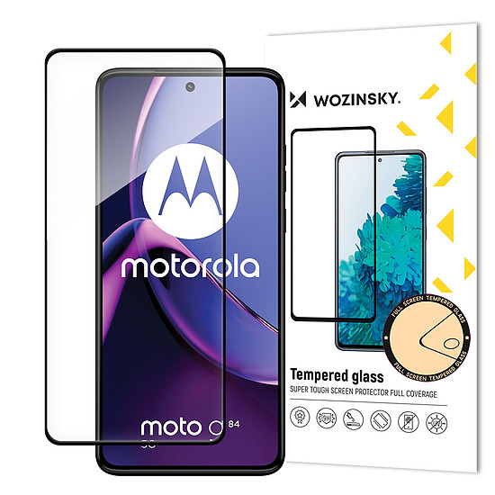 Wozinsky Edzett üveg Full Glue Motorola Moto G84 teljes képernyő kerettel - fekete