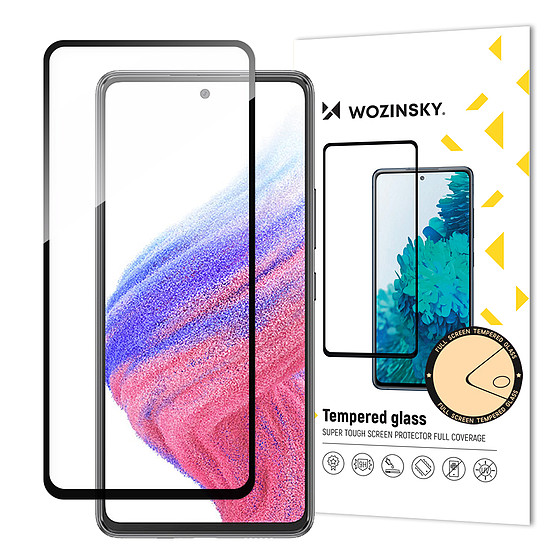 Wozinsky Full Glue edzett üveg Samsung Galaxy A54 5G 9H teljes képernyős edzett üveg fekete kerettel