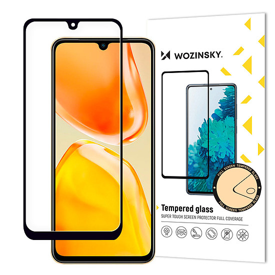 Wozinsky Full Glue edzett üveg Vivo X80 Lite / V25 teljes képernyő fekete kerettel (tokbarát)