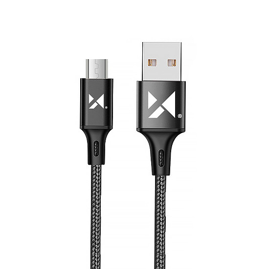 Wozinsky kábel USB - microUSB 2,4A 1m fekete (WUC-M1B)