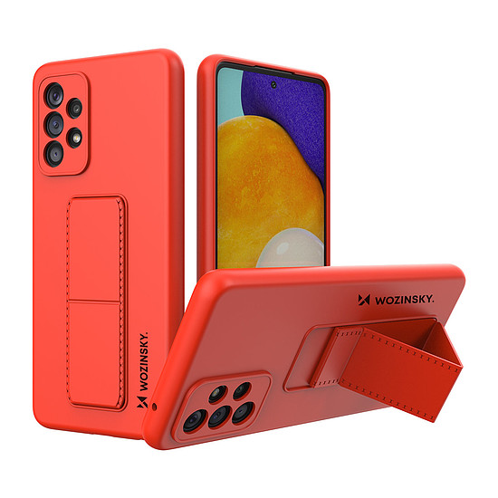 Wozinsky Kickstand Case szilikon állványburkolat Samsung Galaxy A73 piros