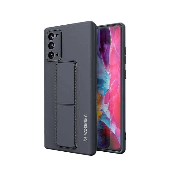 Wozinsky Kickstand Case szilikon állványburkolat Samsung Galaxy Note 20 sötétkék telefonhoz