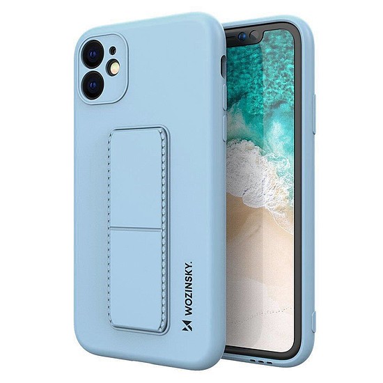 Wozinsky Kickstand Case szilikon állványburkolat Xiaomi Redmi 10X 4G / Xiaomi Redmi Note 9 Világoskékhez