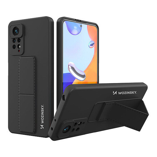 Wozinsky Kickstand Case szilikon állványburkolat Xiaomi Redmi Note 11 Pro fekete