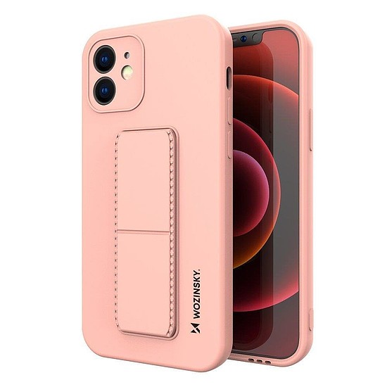 Wozinsky Kickstand Case szilikon tok állvánnyal iPhone XS Max pinkhez