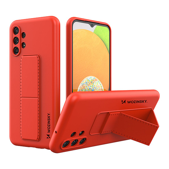 Wozinsky Kickstand tok szilikon állványburkolat Samsung Galaxy A13 5G Red telefonhoz