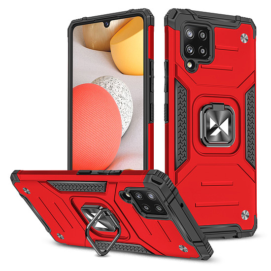 Wozinsky Ring Armor Case Kickstand strapabíró burkolat Samsung Galaxy A42 5G piros