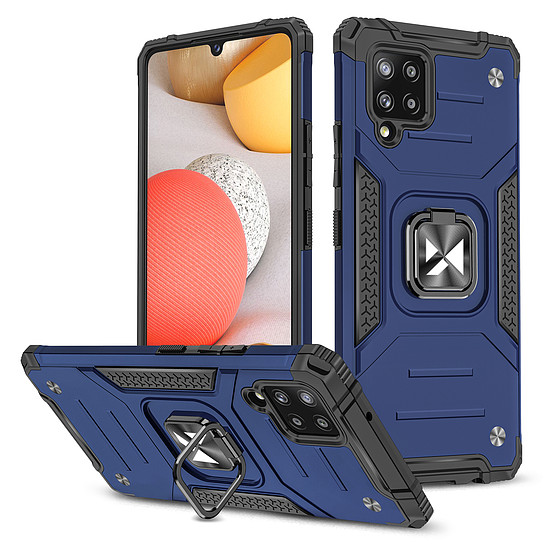 Wozinsky Ring Armor Case Kickstand strapabíró, masszív burkolat Samsung Galaxy A42 5G kék