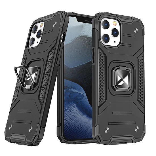 Wozinsky Ring Armor Case Kickstand Tough Rugged Cover iPhone 13 fekete