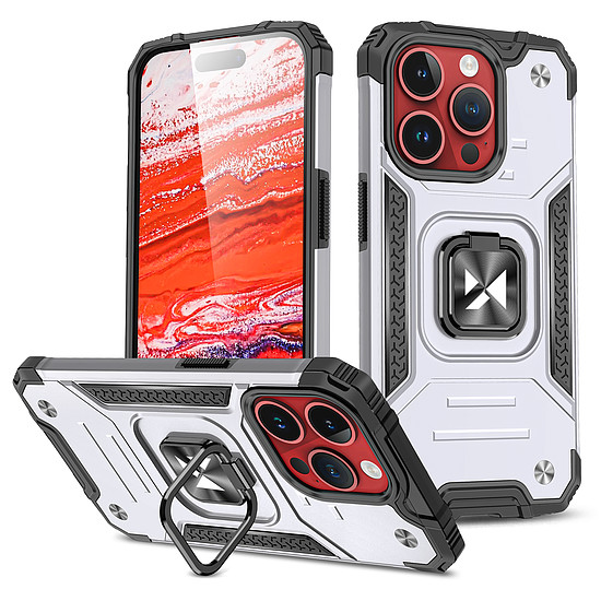 Wozinsky Ring Armor iPhone 15 Pro iPhone 15 Pro Ring Armor tok - ezüst