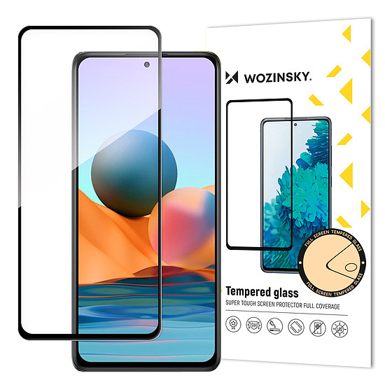 Wozinsky Super Durable Full Glue teljes képernyős edzett üveg tokkal-barát Xiaomi Redmi Note 12 Pro+ / Note 12 Pro / Note 12 5G / Note 12 / Xiaomi Redmi Note 10 Pro / Xiaomi 12T / 12 T Pro / Mi 11i / 