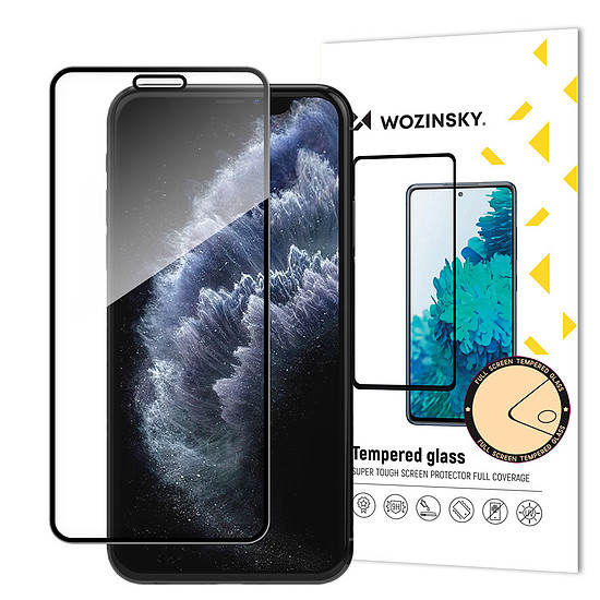 Wozinsky szuper kemény, teljes ragasztós edzett üveg teljes képernyő kerettel, házbarát Apple iphone 11 pro / iphone xs / iphone x fekete