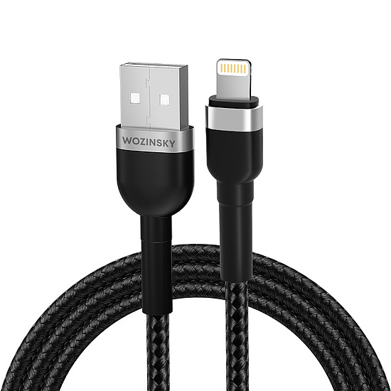 Wozinsky WNBAL2 USB-A / Lightning 2,4A kábel 2 m - fekete