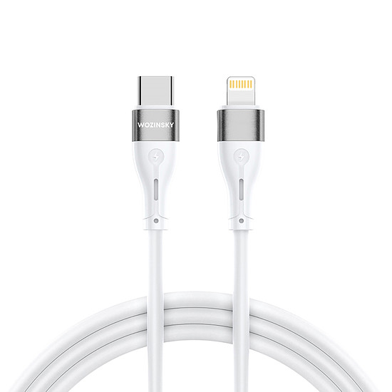 Wozinsky WSTCL1 Lightning / USB-C PD 27W kábel 1 m - fehér