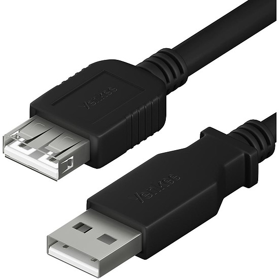 YENKEE YCU 014 BK USB A M/F Ext. kábel