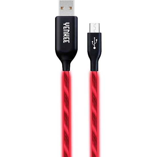 YCU 231 RD LED Micro USB kábel YENKEE