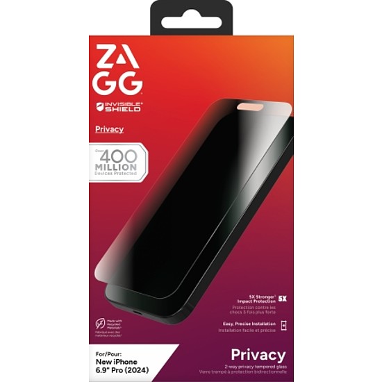 ZAGG InvisibleShield Glass Elite adatvédelem iPhone 16 Pro Max készülékhez