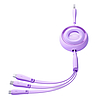 3 az 1-ben Joyroom Színes USB-USB-C/Lightning/Micro USB-kábel 3,5A, 1m lila (S-A40 Purple)