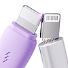 3 az 1-ben Joyroom Színes USB-USB-C/Lightning/Micro USB-kábel 3,5A, 1m lila (S-A40 Purple)