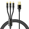 3 az 1-ben USB-USB-C / Lightning / Micro USB kábel, Mcdodo CA-3330, 1,2 m, fekete (CA-3330)