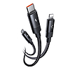 3 az 1-ben USB-USB-C / Lightning / Micro USB kábel, Mcdodo CA-5790, 3,5 A, 1,2 m fekete