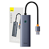 4 az 1-ben Hub Baseus UltraJoy USB-A - USB 3.0 + RJ45 szürke (B0005280A813-01)