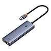 4 az 1-ben Hub Baseus UltraJoy USB-A - USB 3.0 + RJ45 szürke (B0005280A813-01)