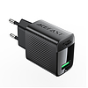 Acefast A90 GaN USB-A QC 18W hálózati töltő - fekete